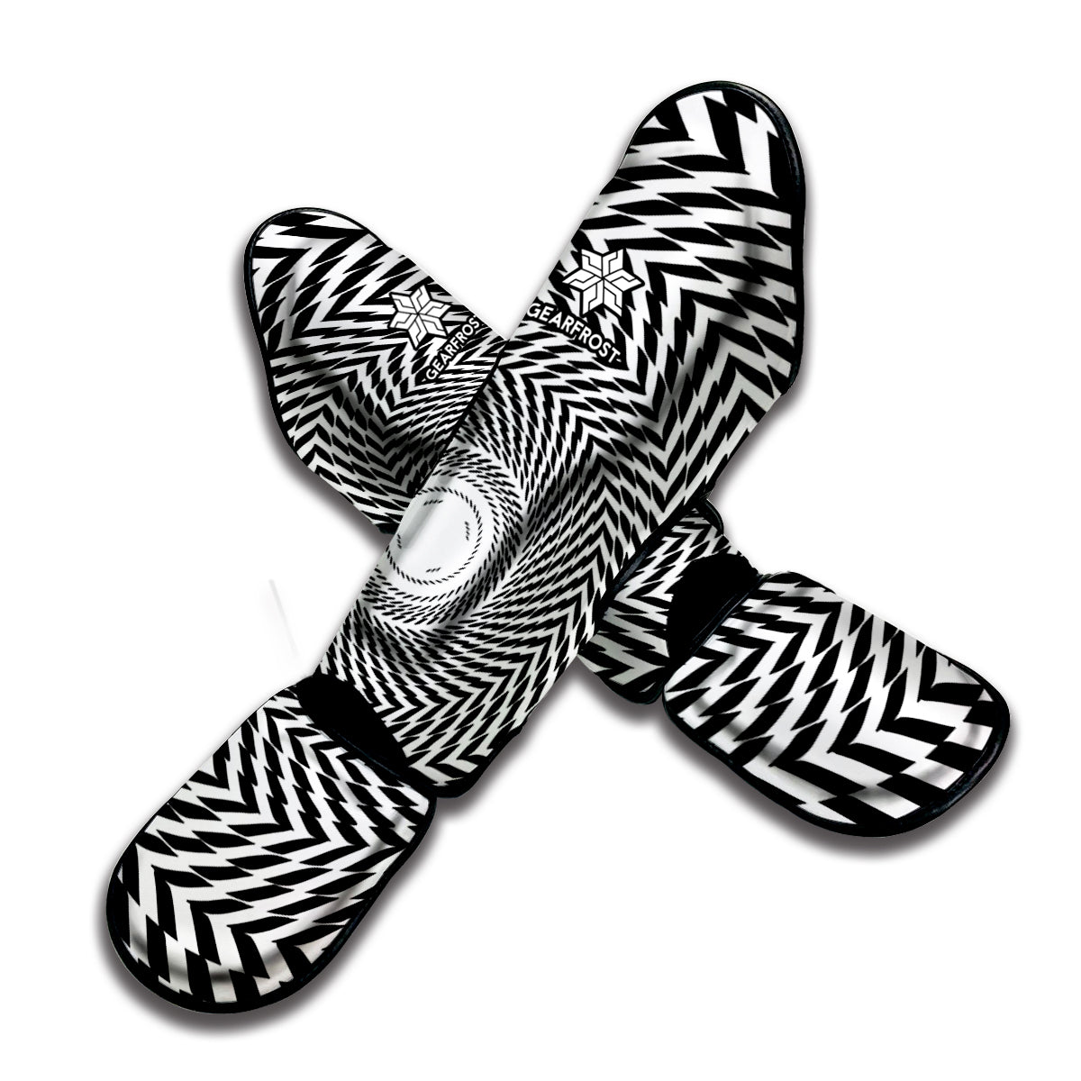 Spiral Illusory Motion Print Muay Thai Shin Guard