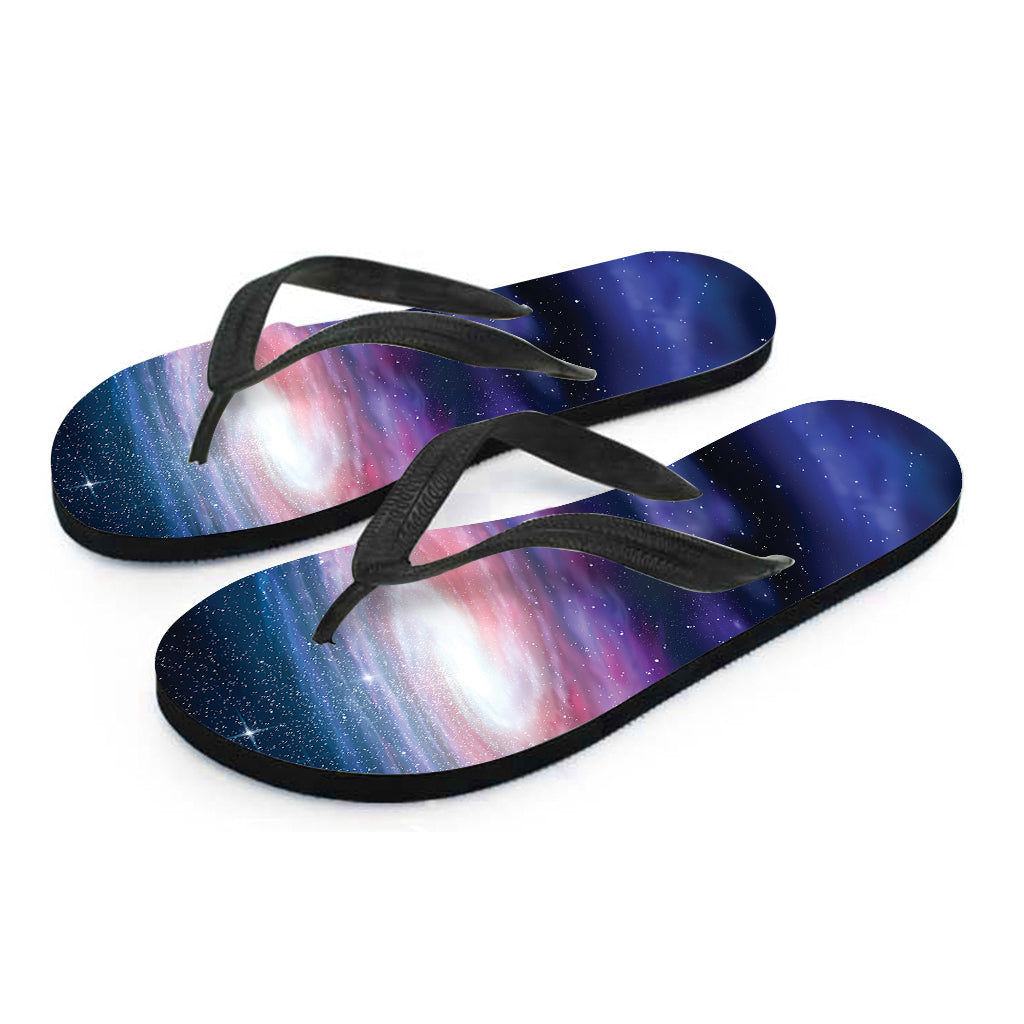 Spiral Milky Way Print Flip Flops