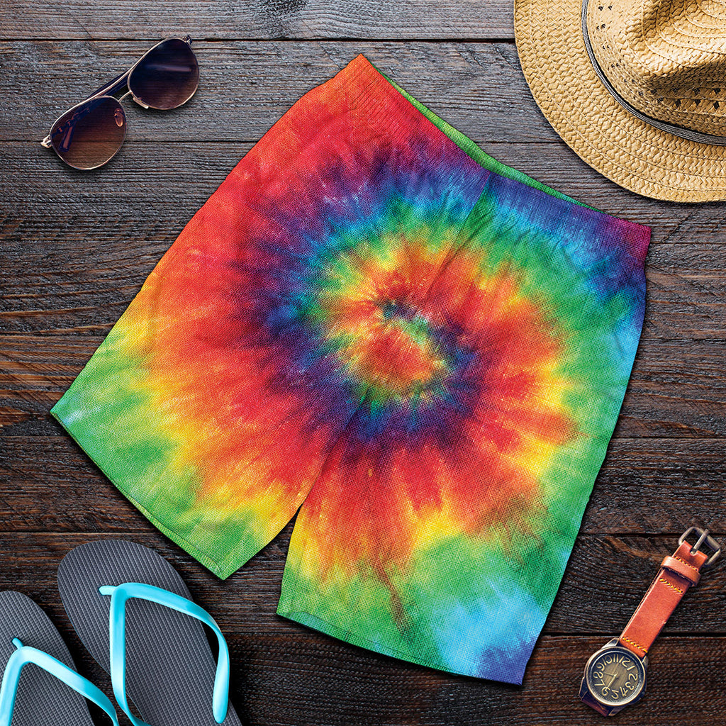 Spiral Tie Dye Print Men's Shorts