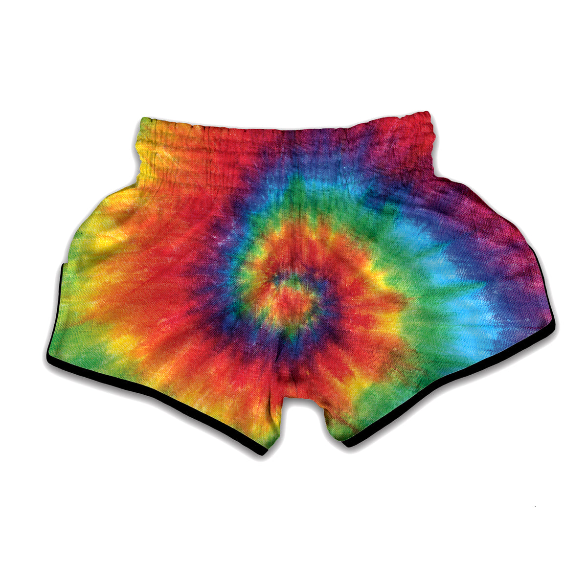 Spiral Tie Dye Print Muay Thai Boxing Shorts