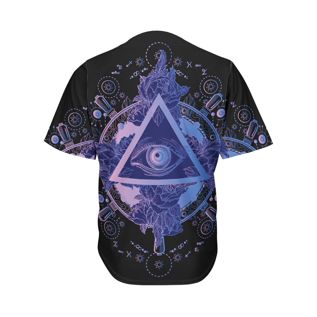 Spiritual Eye of Providence Print Men's Baseball Jersey