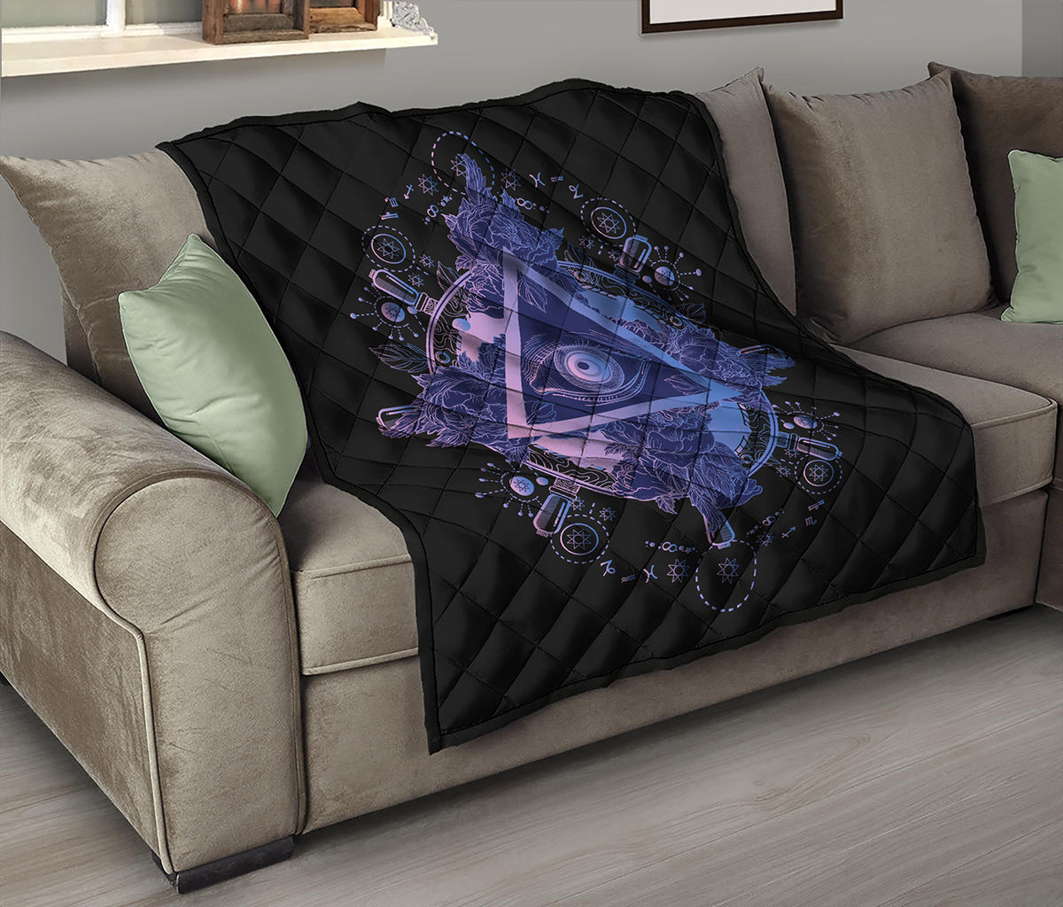 Spiritual Eye of Providence Print Quilt