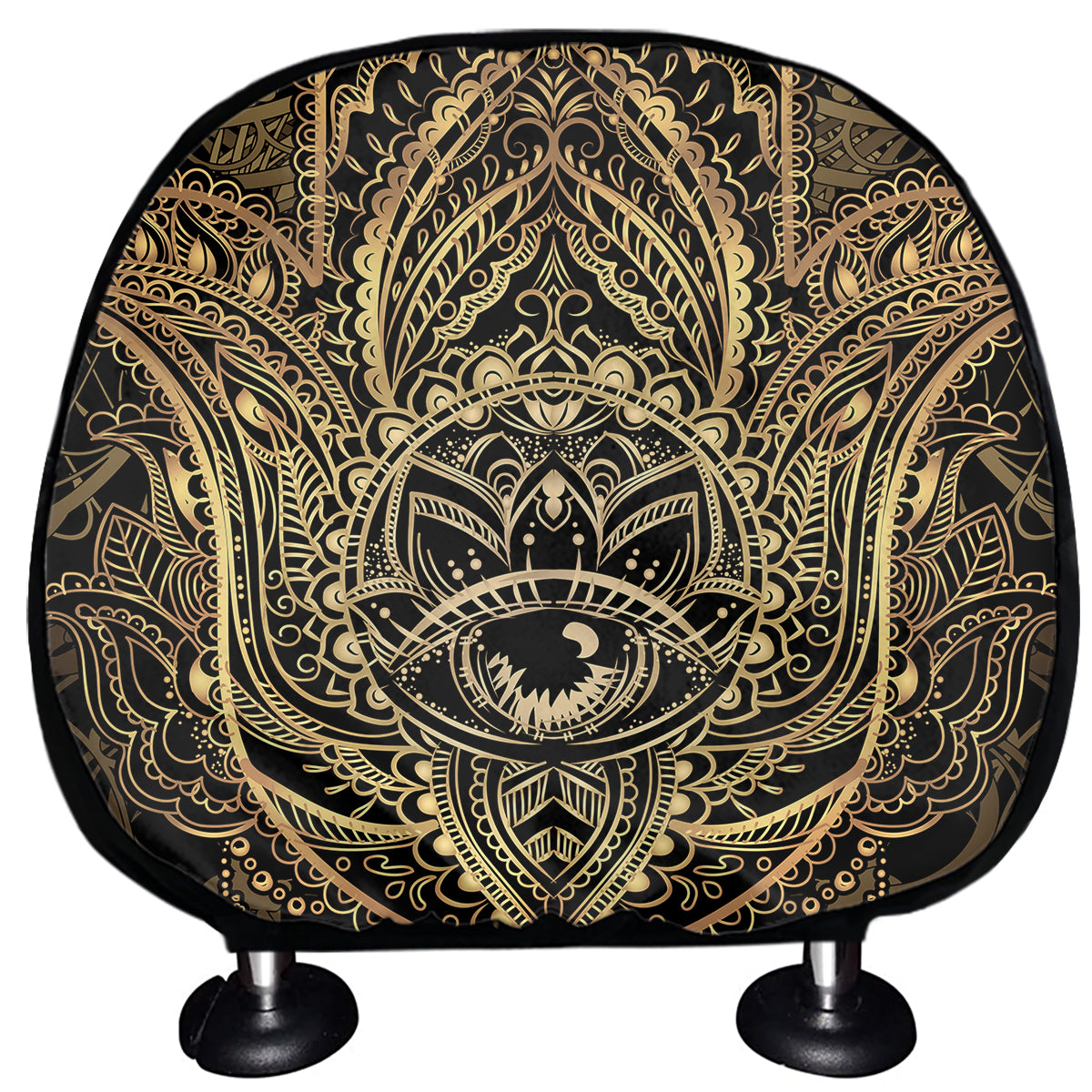Spiritual Hamsa Hand Of Fatima Print Car Headrest Covers