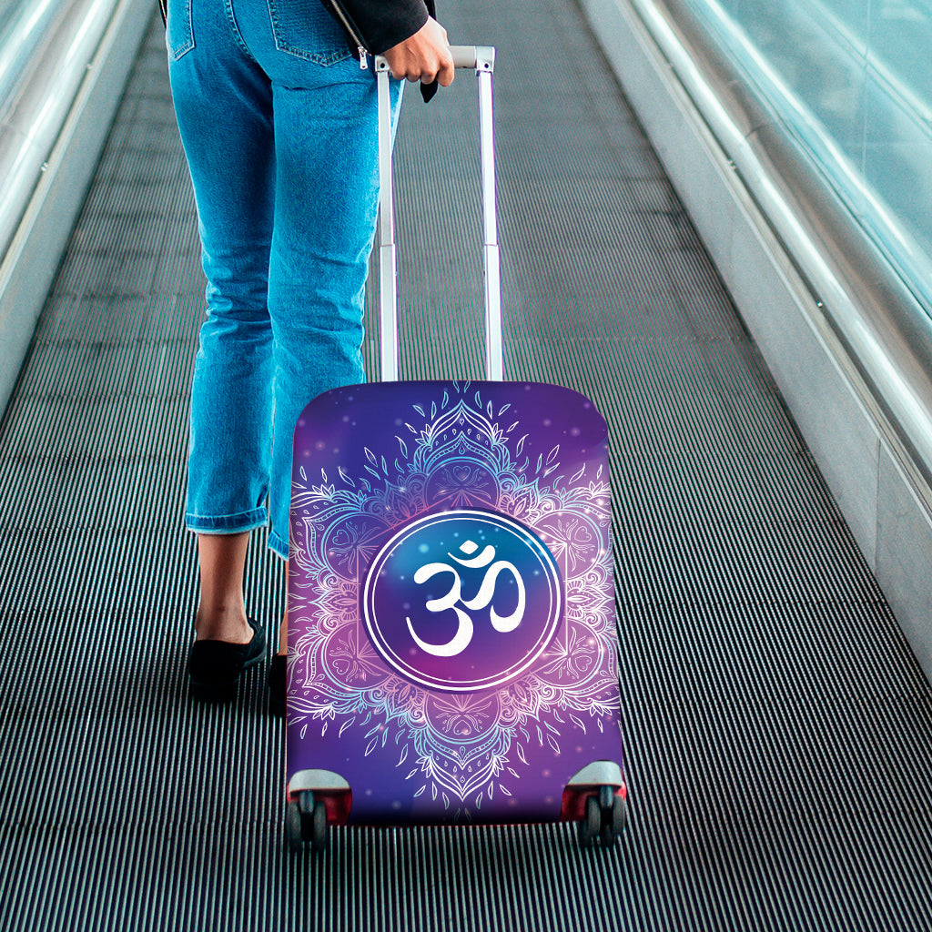 Spiritual Om Mandala Print Luggage Cover