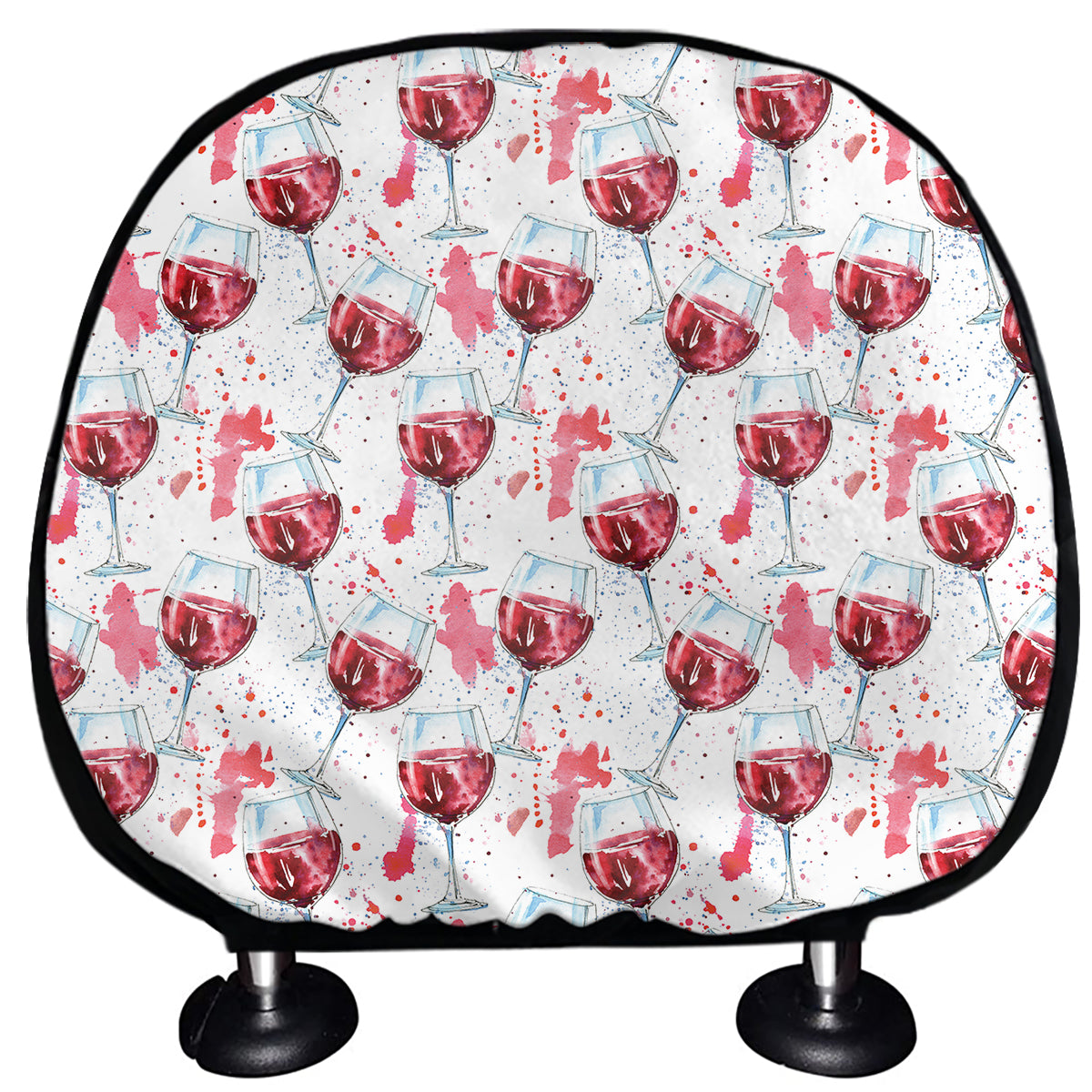 Splash Wine Pattern Print Car Headrest Covers