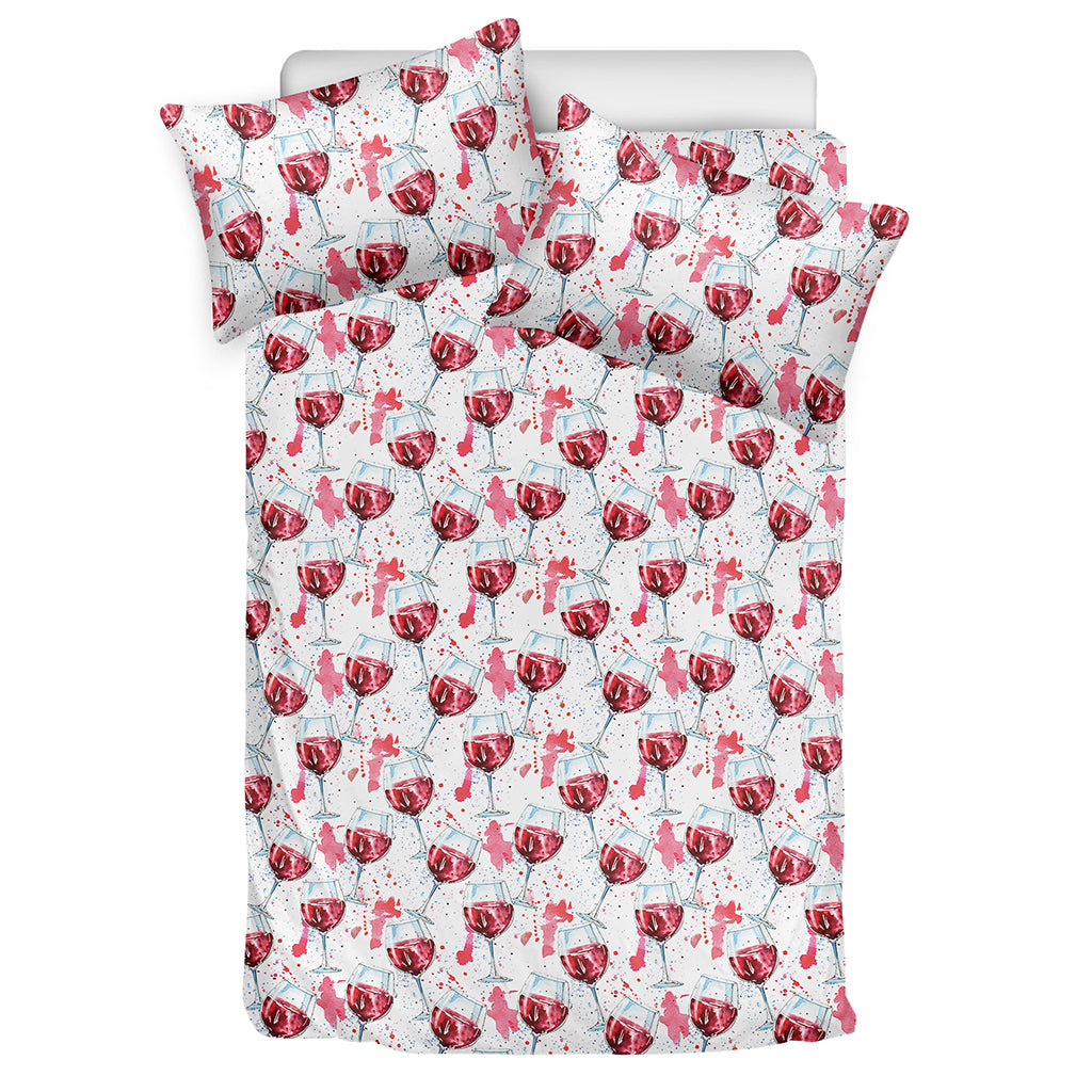 Splash Wine Pattern Print Duvet Cover Bedding Set