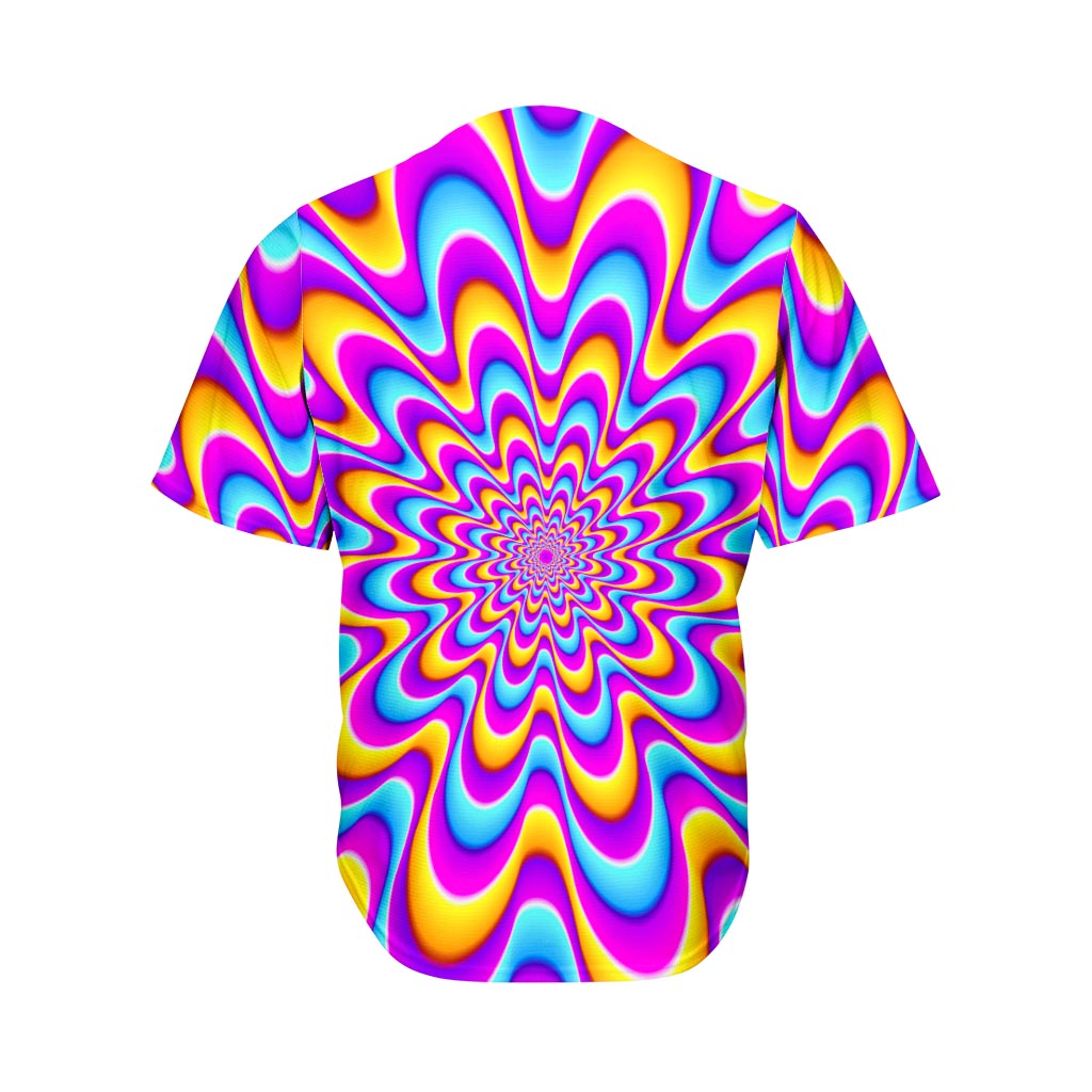 Splashing Colors Moving Optical Illusion Men's Baseball Jersey