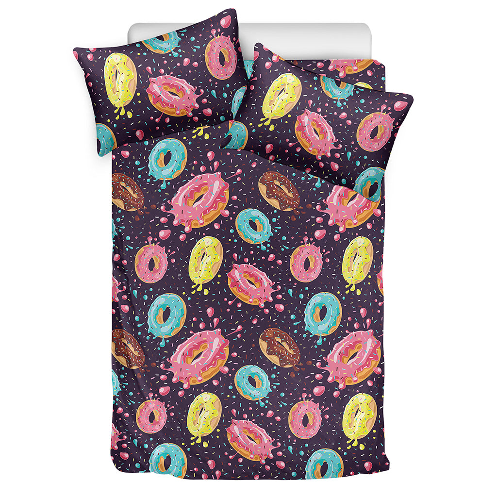Sprinkles Donut Pattern Print Duvet Cover Bedding Set