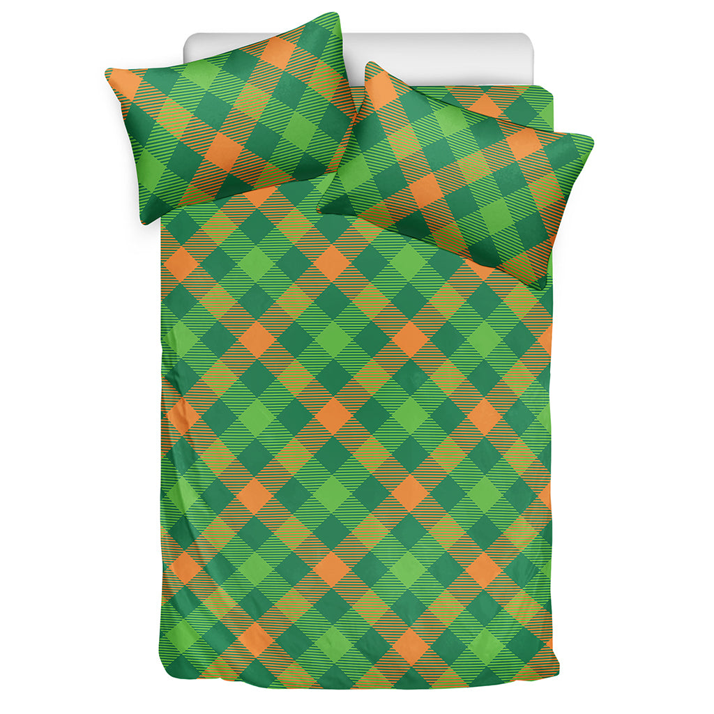 St. Patrick's Day Buffalo Pattern Print Duvet Cover Bedding Set