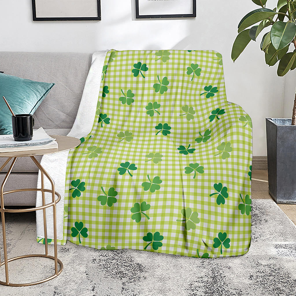 St. Patrick's Day Buffalo Plaid Print Blanket