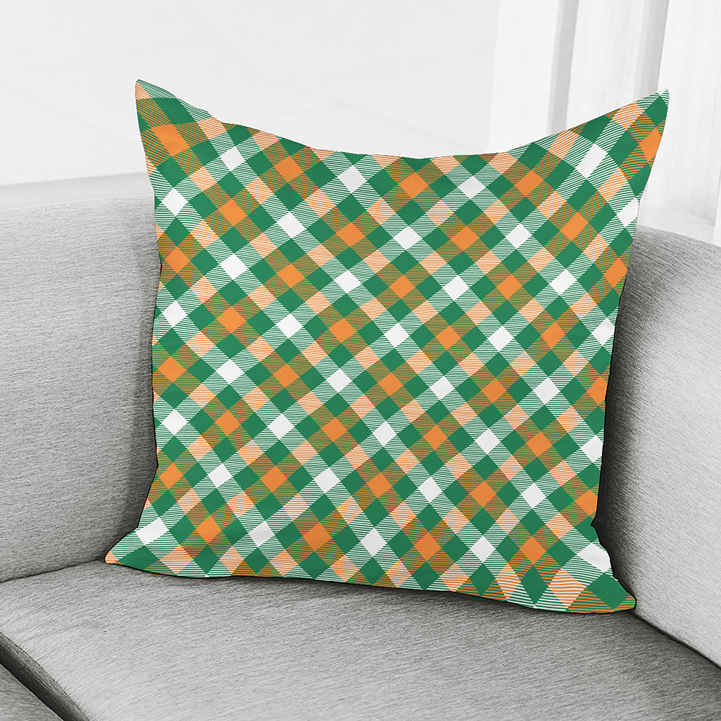 St. Patrick's Day Plaid Pattern Print Pillow Cover
