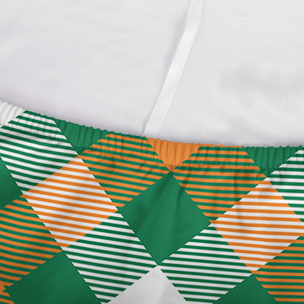 St. Patrick's Day Plaid Pattern Print Sofa Cover