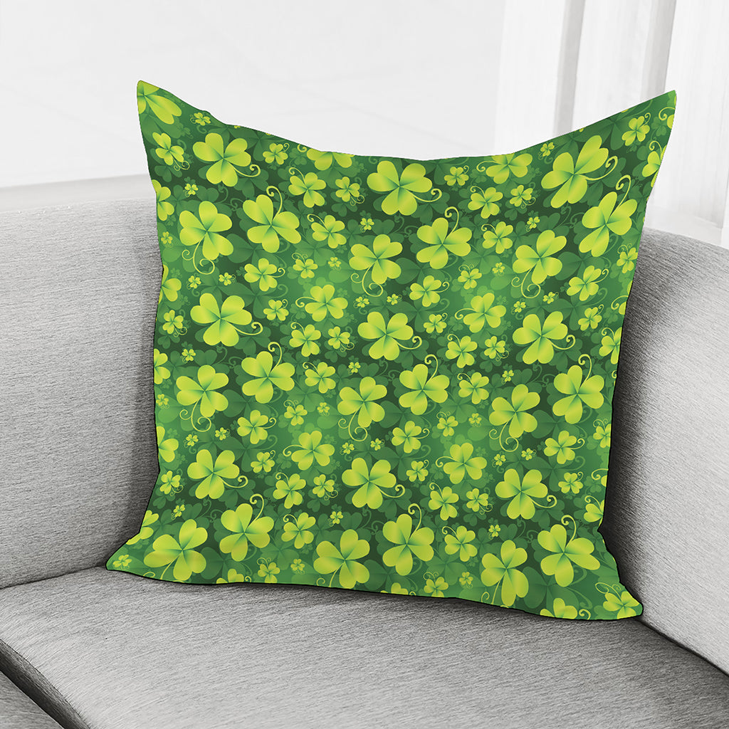 St. Patrick's Day Shamrock Pattern Print Pillow Cover