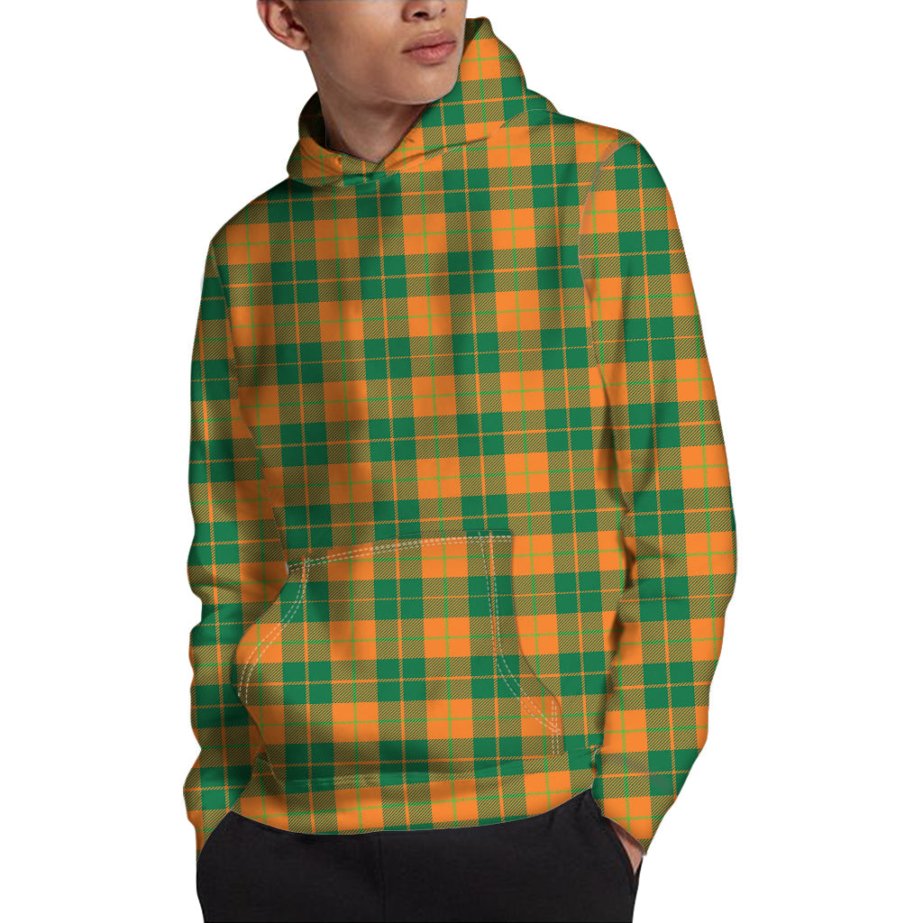 St. Patrick's Day Stewart Plaid Print Pullover Hoodie