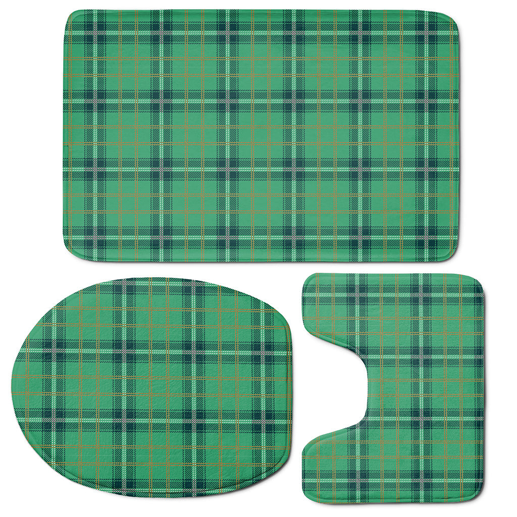 St. Patrick's Day Tartan Pattern Print 3 Piece Bath Mat Set