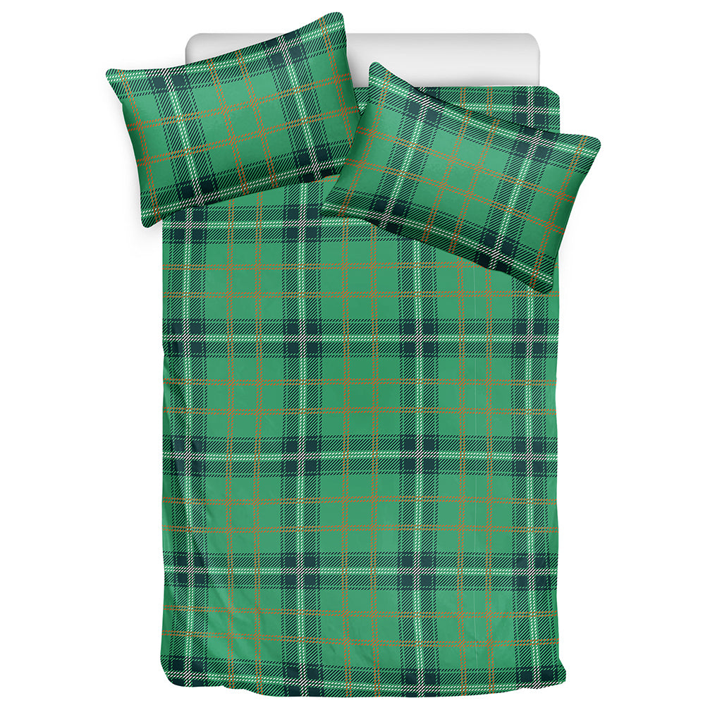 St. Patrick's Day Tartan Pattern Print Duvet Cover Bedding Set