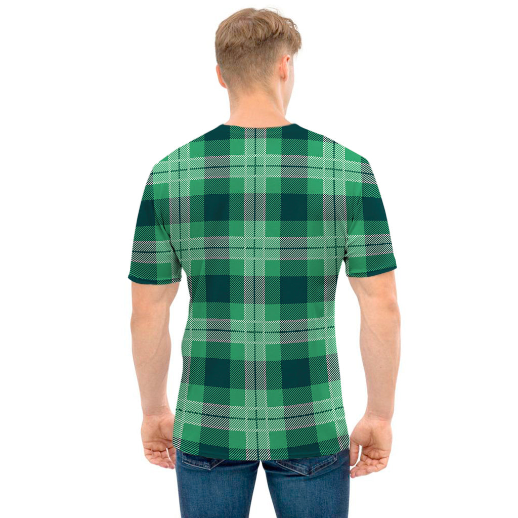 St. Patrick's Day Tartan Print Men's T-Shirt