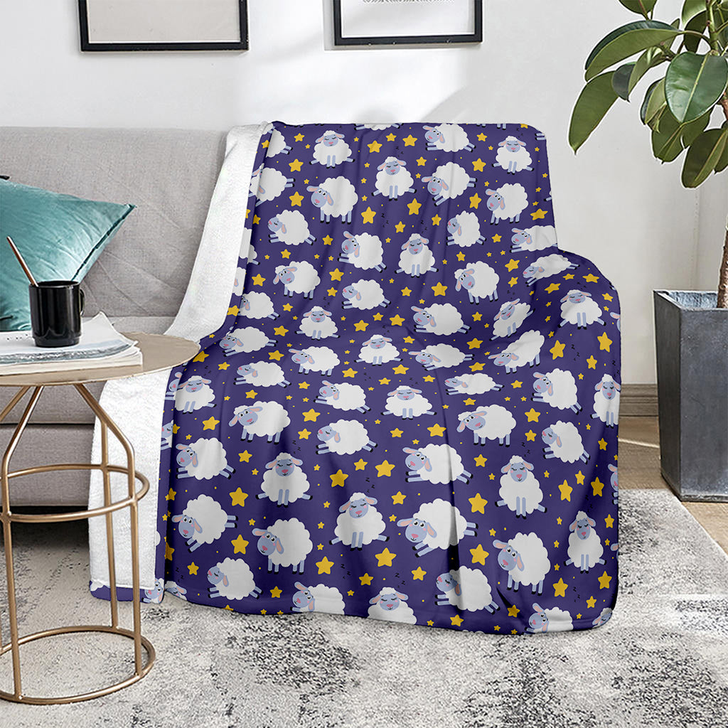 Star And Sheep Pattern Print Blanket