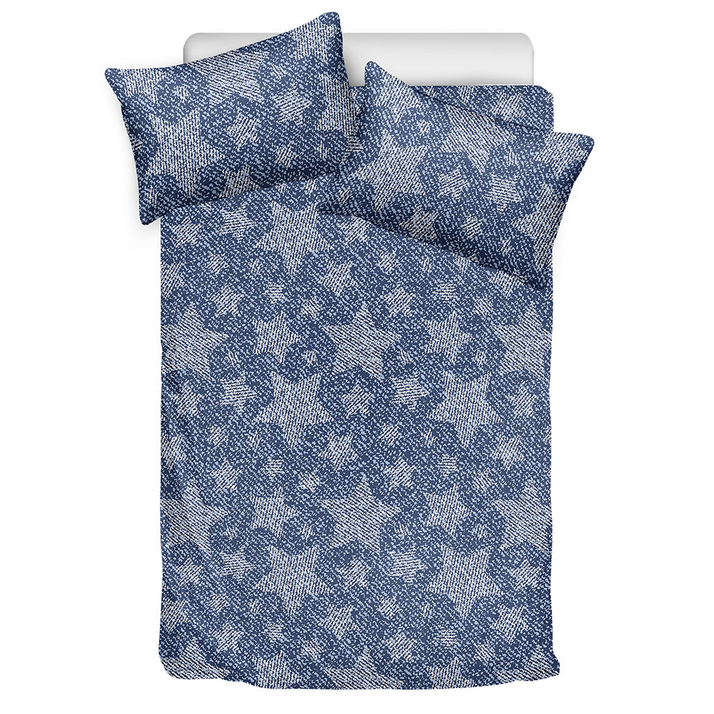 Star Denim Jeans Pattern Print Duvet Cover Bedding Set