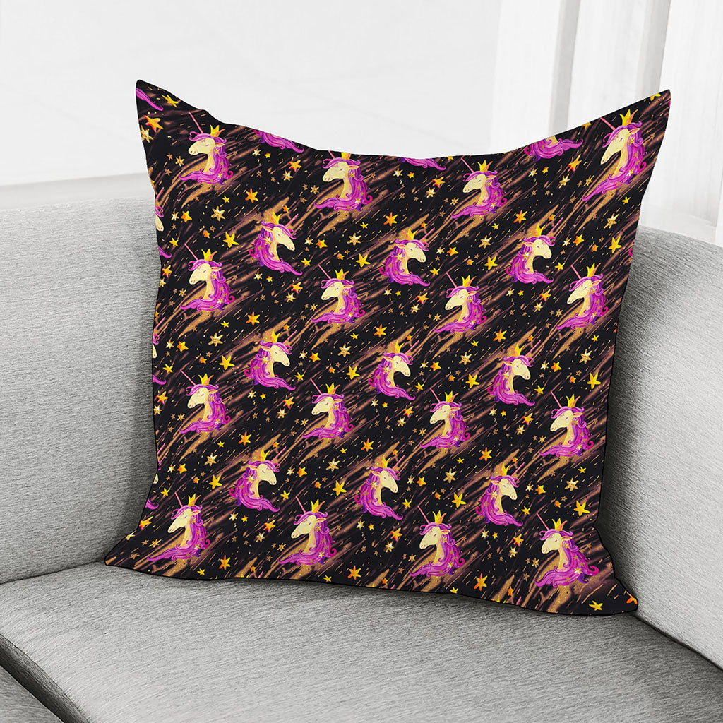Star Fairy Unicorn Pattern Print Pillow Cover
