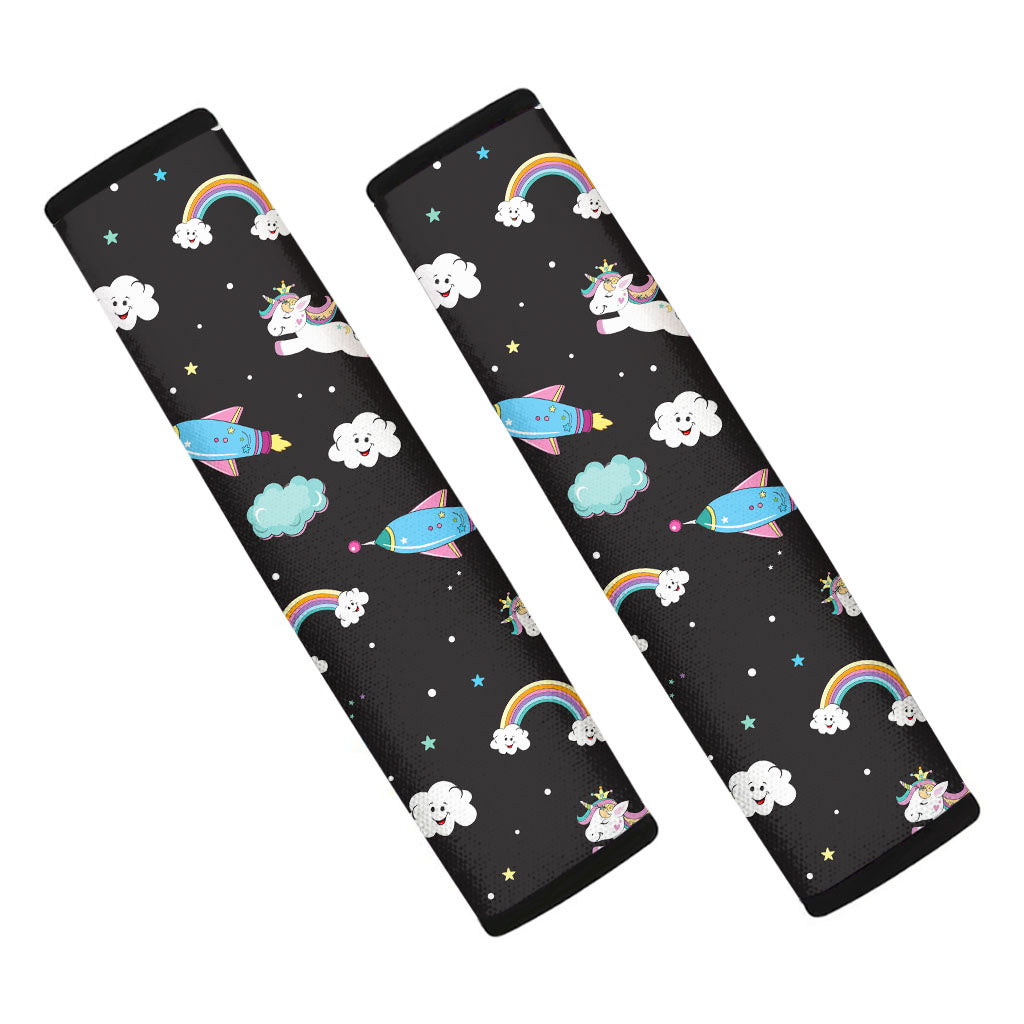 Star Space Unicorn Pattern Print Car Seat Belt Covers