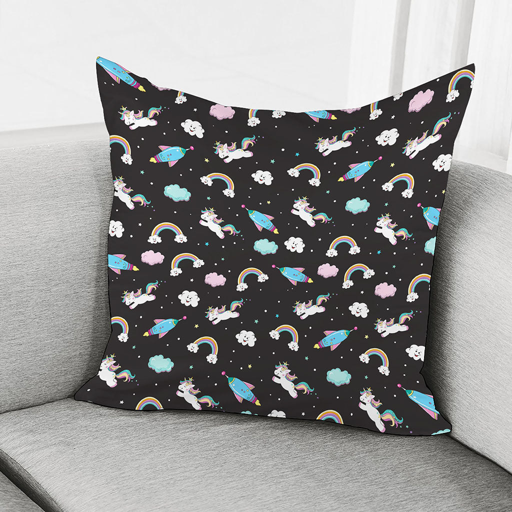 Star Space Unicorn Pattern Print Pillow Cover