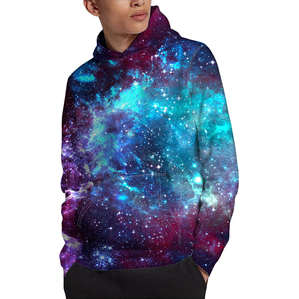 Starfield Nebula Galaxy Space Print Pullover Hoodie