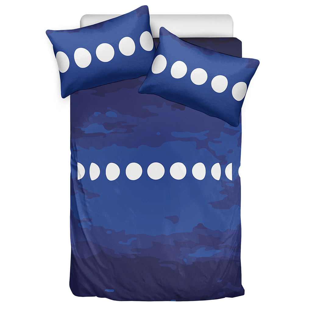 Starry Sky Lunar Phase Print Duvet Cover Bedding Set
