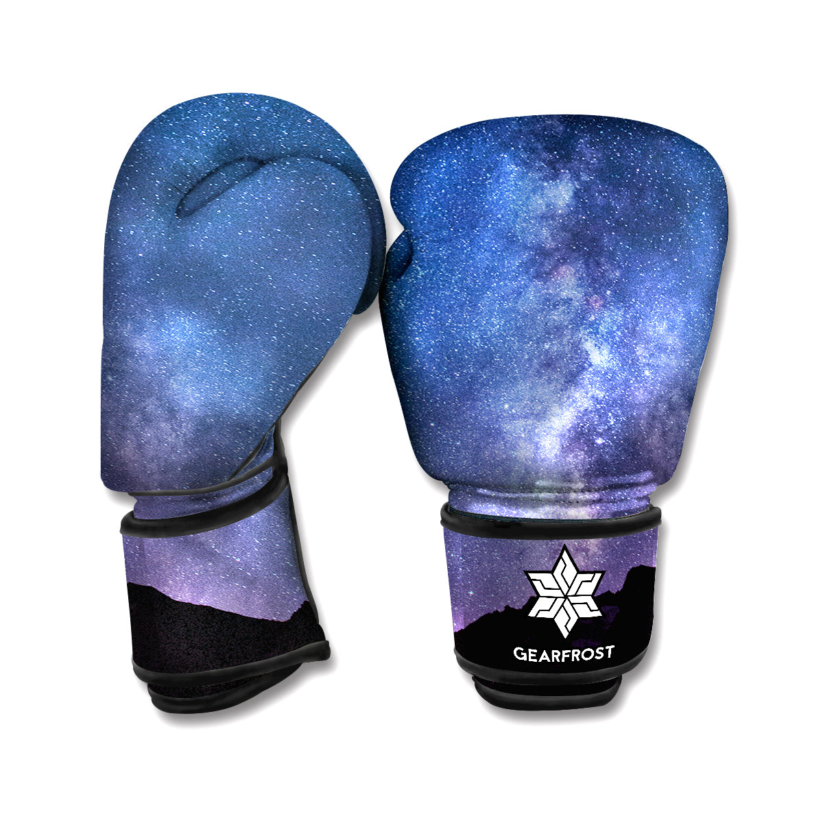 Stars Night Milky Way Print Boxing Gloves