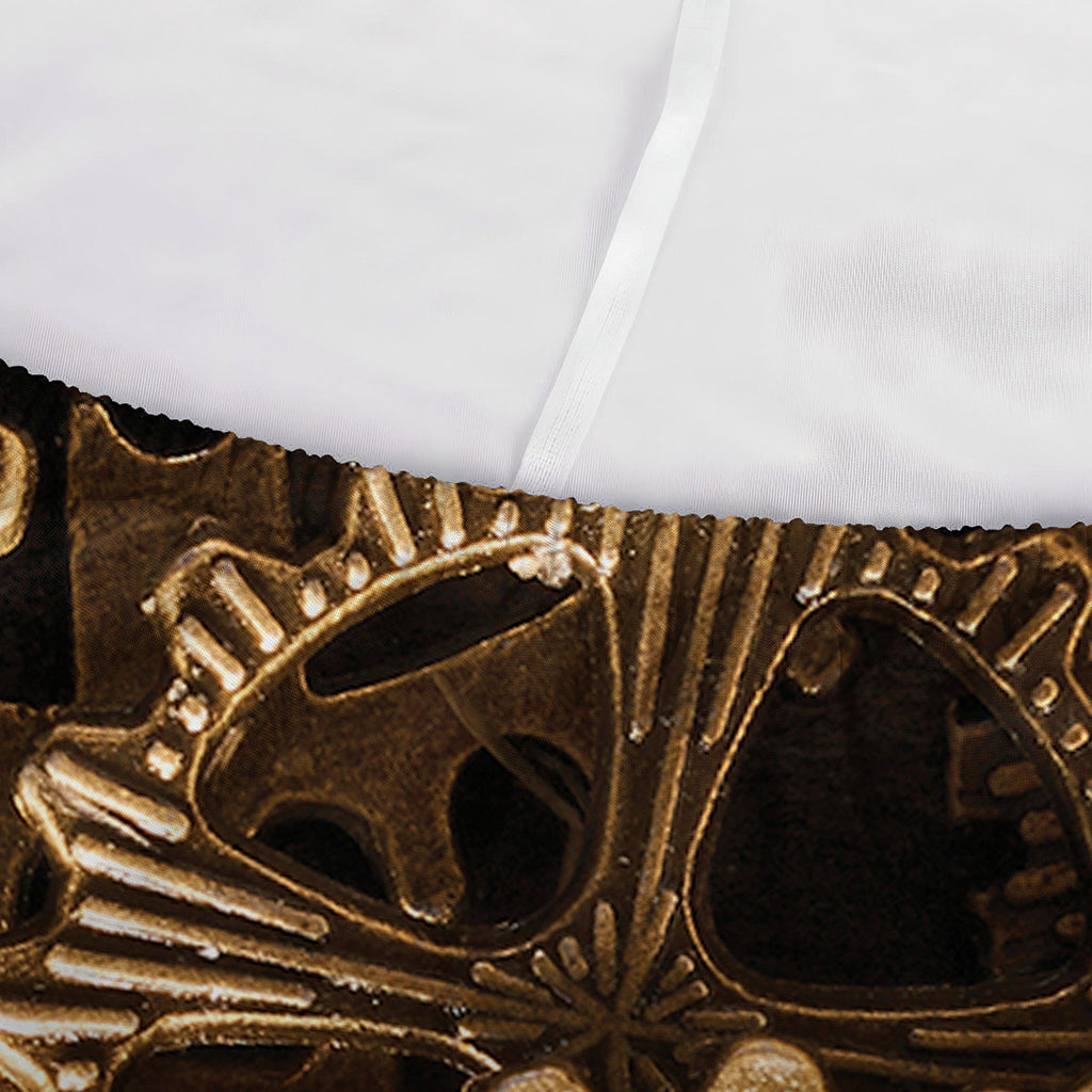 Steampunk Brass Cogs And Gears Print Sofa Cover