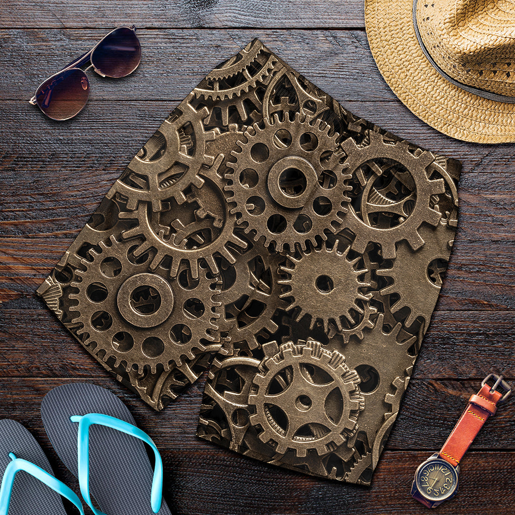 Steampunk Brass Gears And Cogs Print Men's Shorts