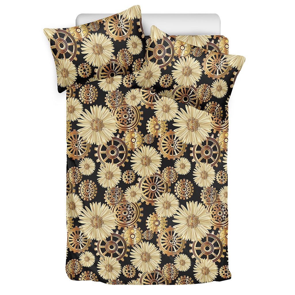 Steampunk Chamomile Pattern Print Duvet Cover Bedding Set