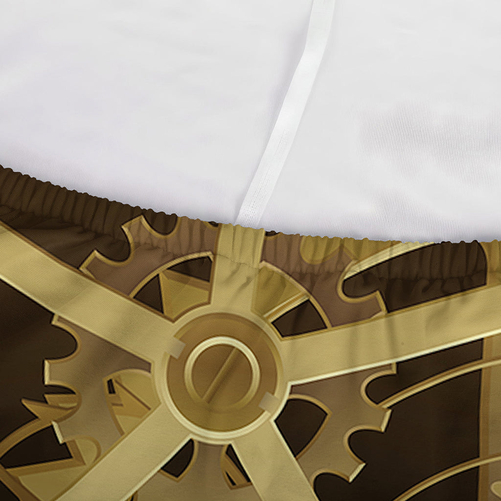 Steampunk Cogwheels Print Sofa Cover
