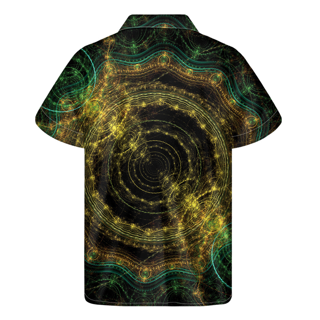 Steampunk Fractal Print Men's Short Sleeve Shirt