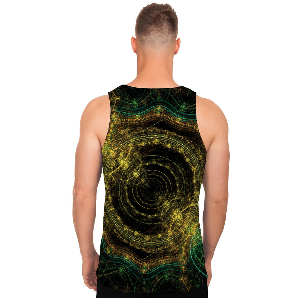 Steampunk Fractal Print Men's Tank Top