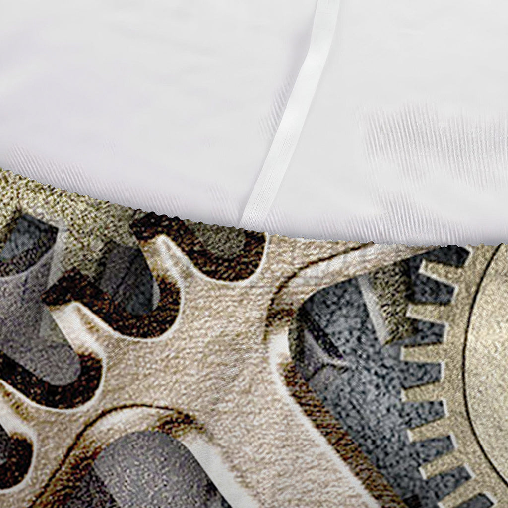 Steampunk Metallic Gears Print Sofa Cover