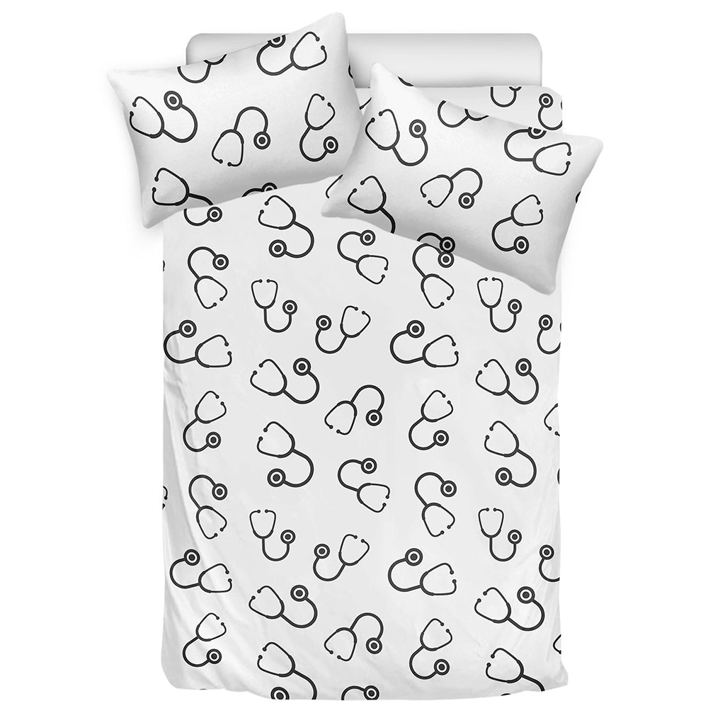 Stethoscope Sign Pattern Print Duvet Cover Bedding Set