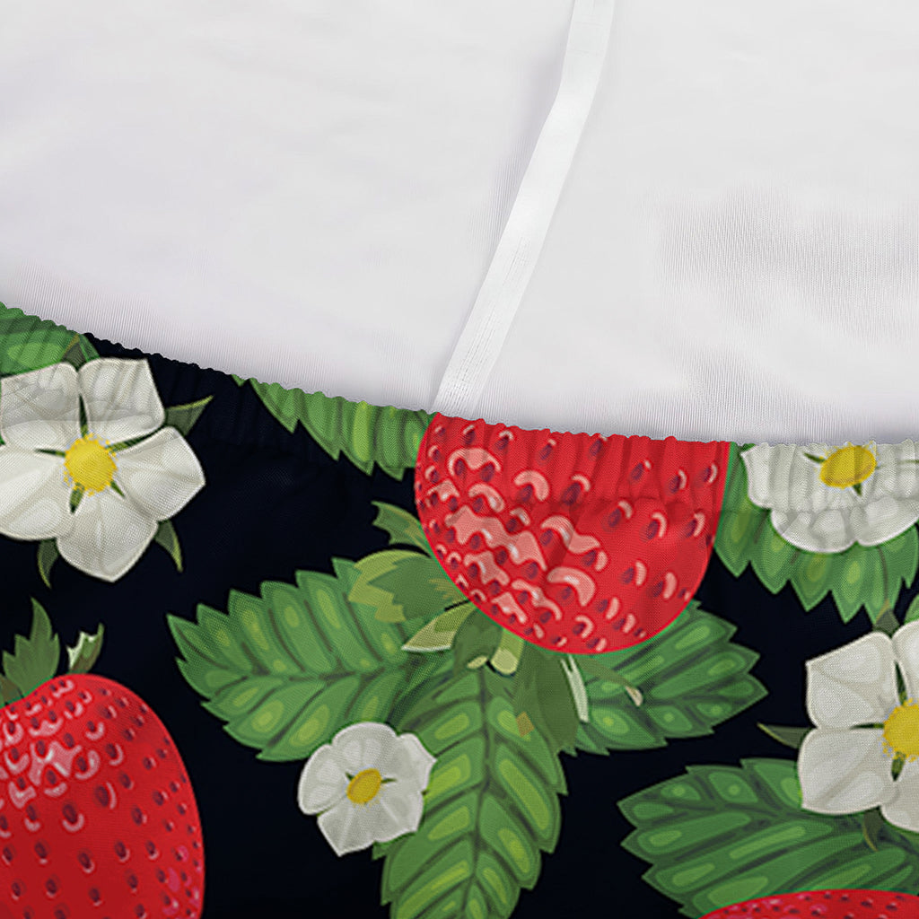Strawberry And Flower Pattern Print Sofa Cover