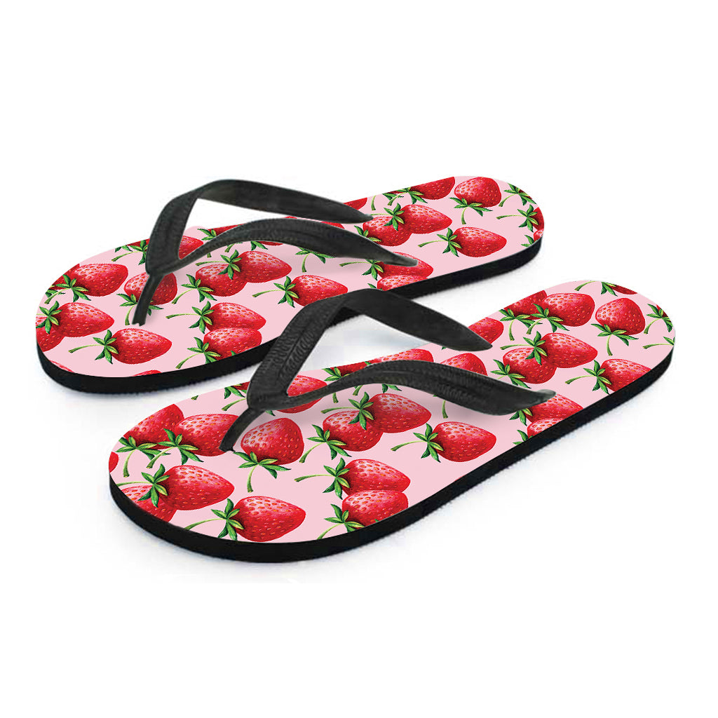 Strawberry Fruit Pattern Print Flip Flops