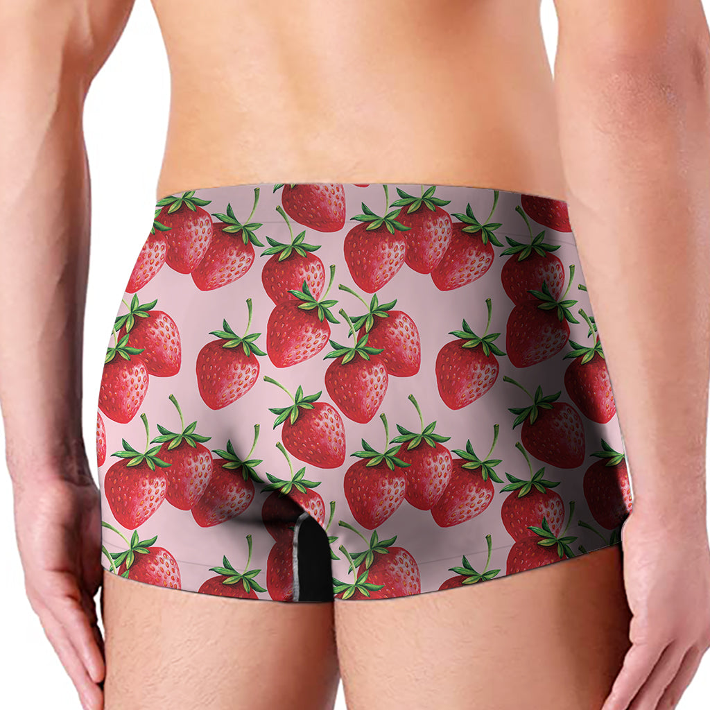 Strawberry Fruit Pattern Print Men's Boxer Briefs