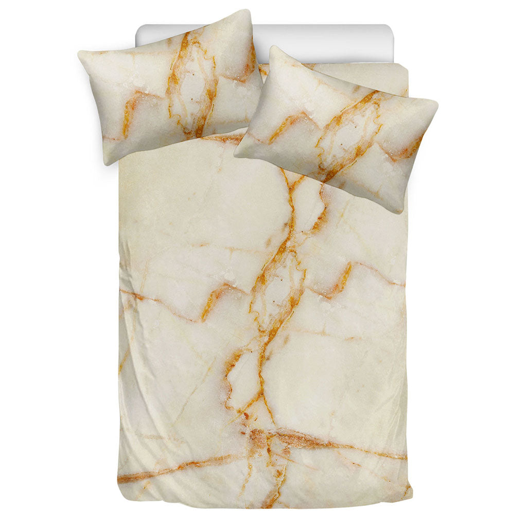 Sugar Brown Marble Print Duvet Cover Bedding Set