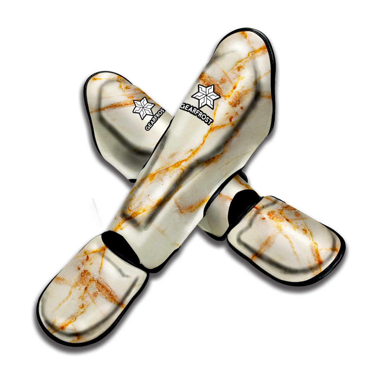 Sugar Brown Marble Print Muay Thai Shin Guard