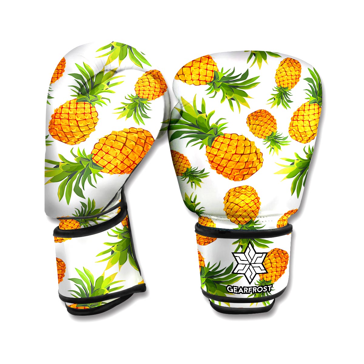 Summer Pineapple Pattern Print Boxing Gloves