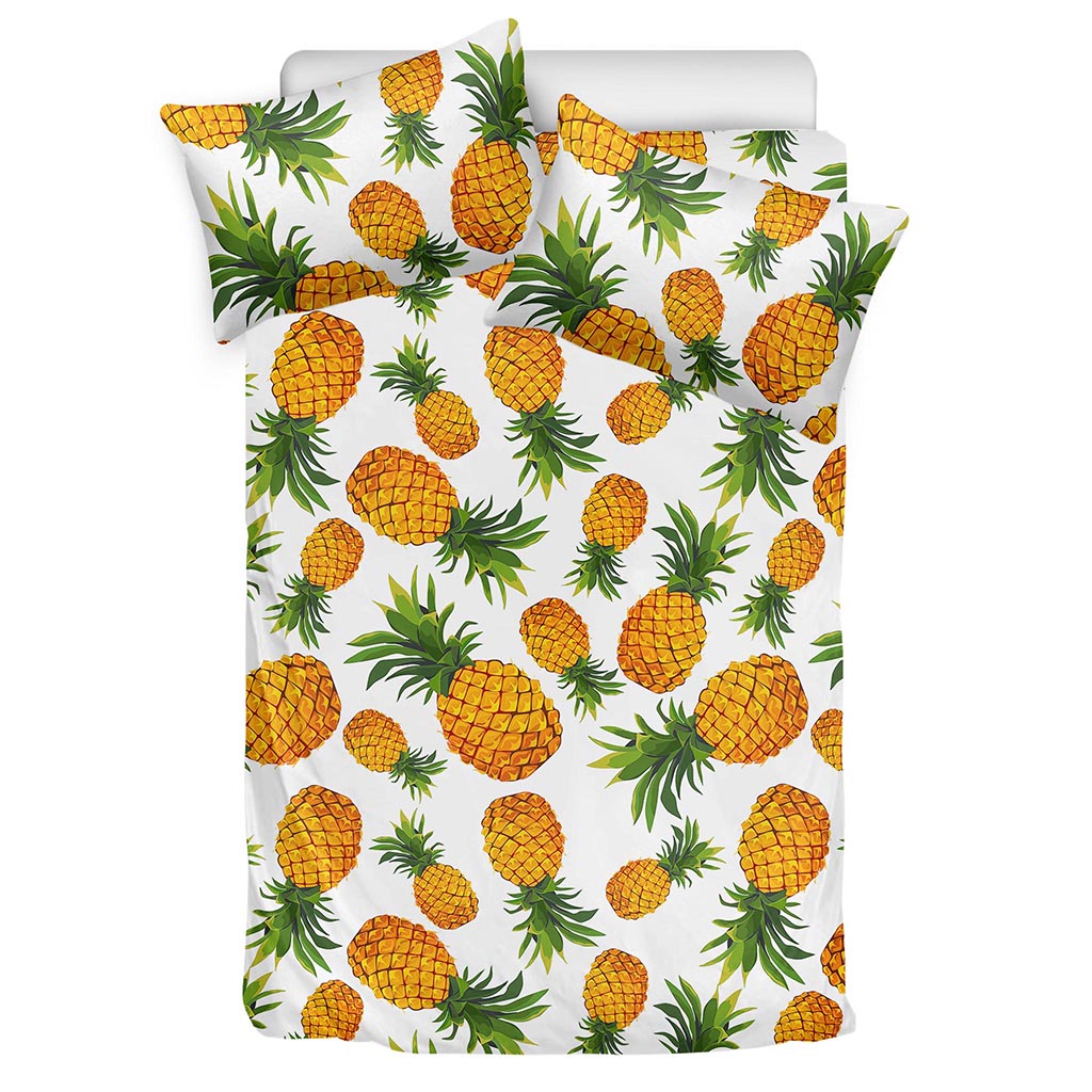 Summer Pineapple Pattern Print Duvet Cover Bedding Set