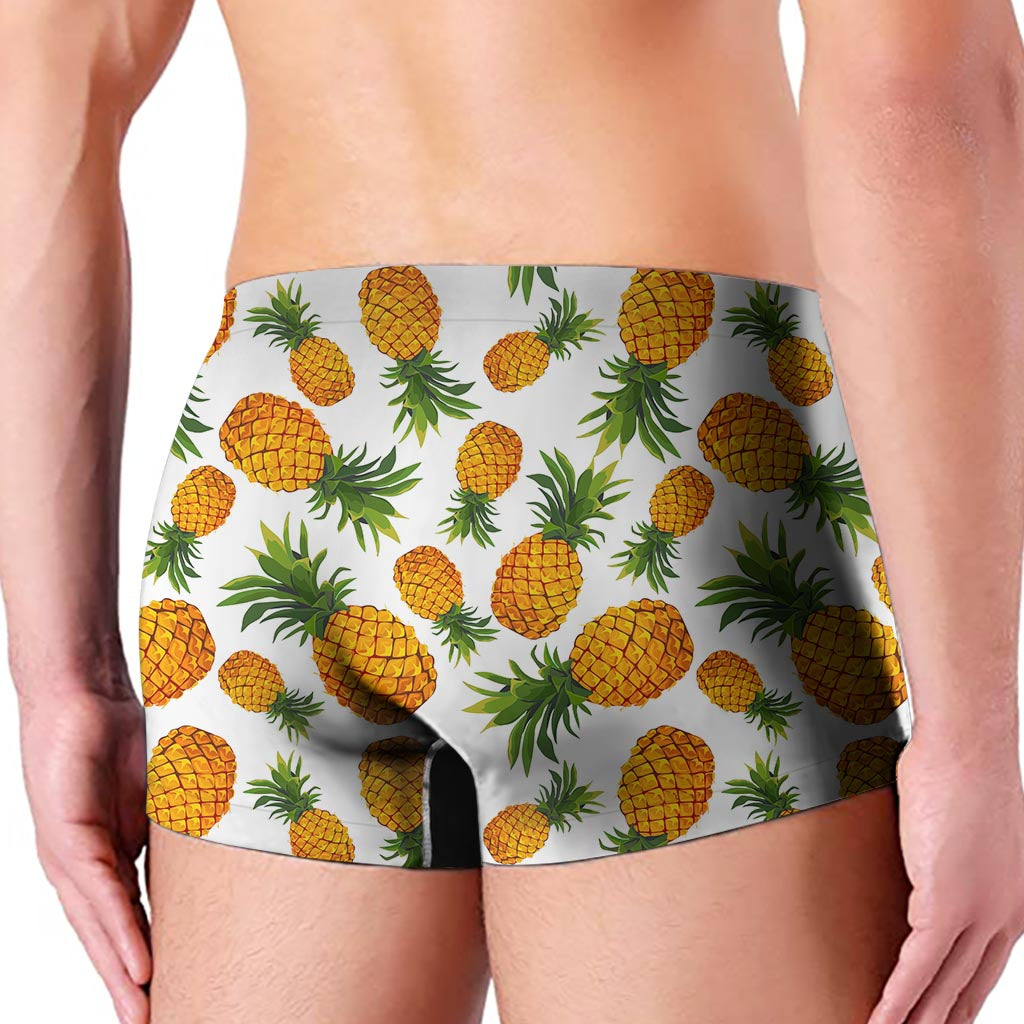 Summer Pineapple Pattern Print Men's Boxer Briefs