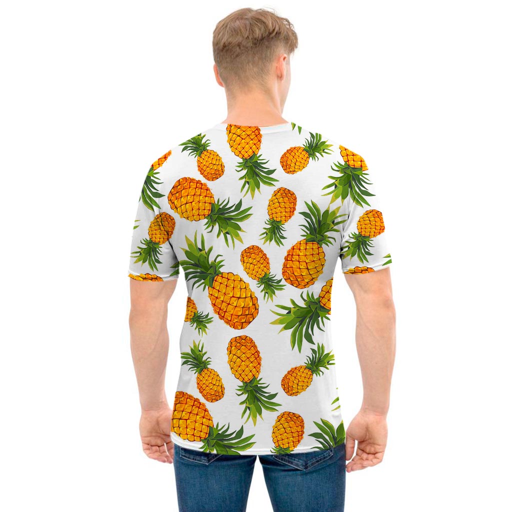 Summer Pineapple Pattern Print Men's T-Shirt