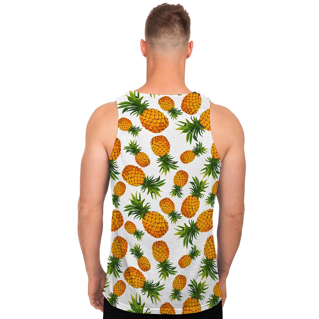 Summer Pineapple Pattern Print Men's Tank Top