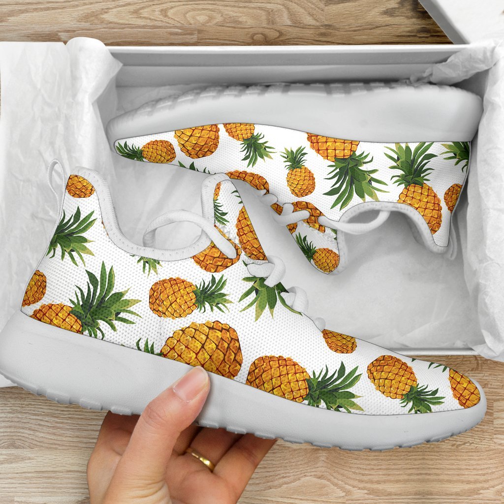 Summer Pineapple Pattern Print Mesh Knit Shoes GearFrost