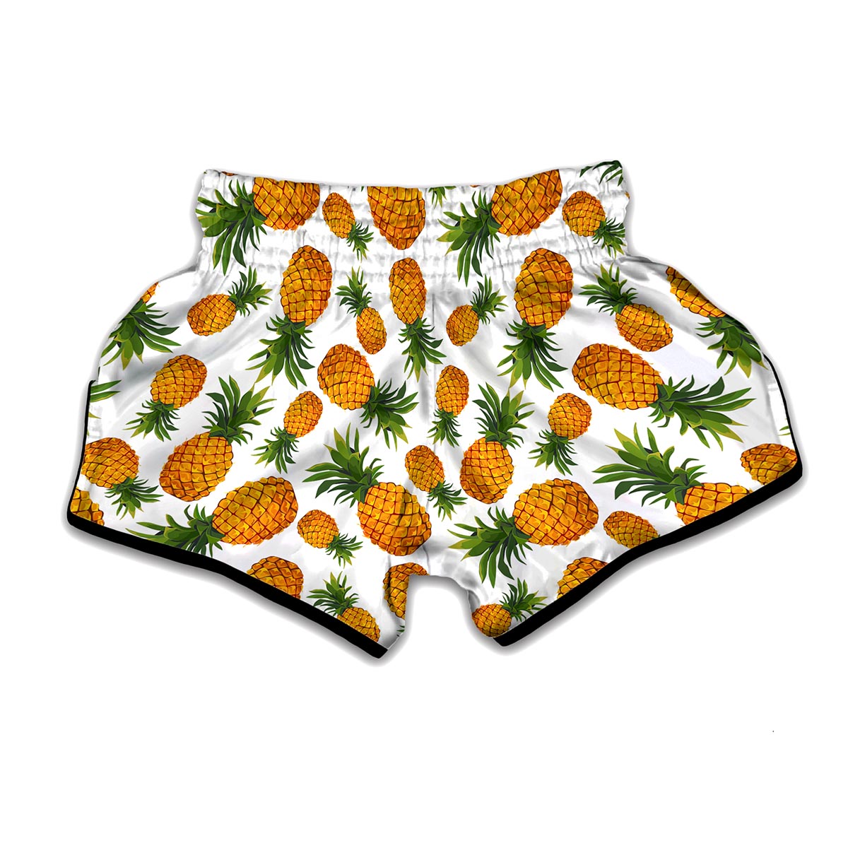 Summer Pineapple Pattern Print Muay Thai Boxing Shorts