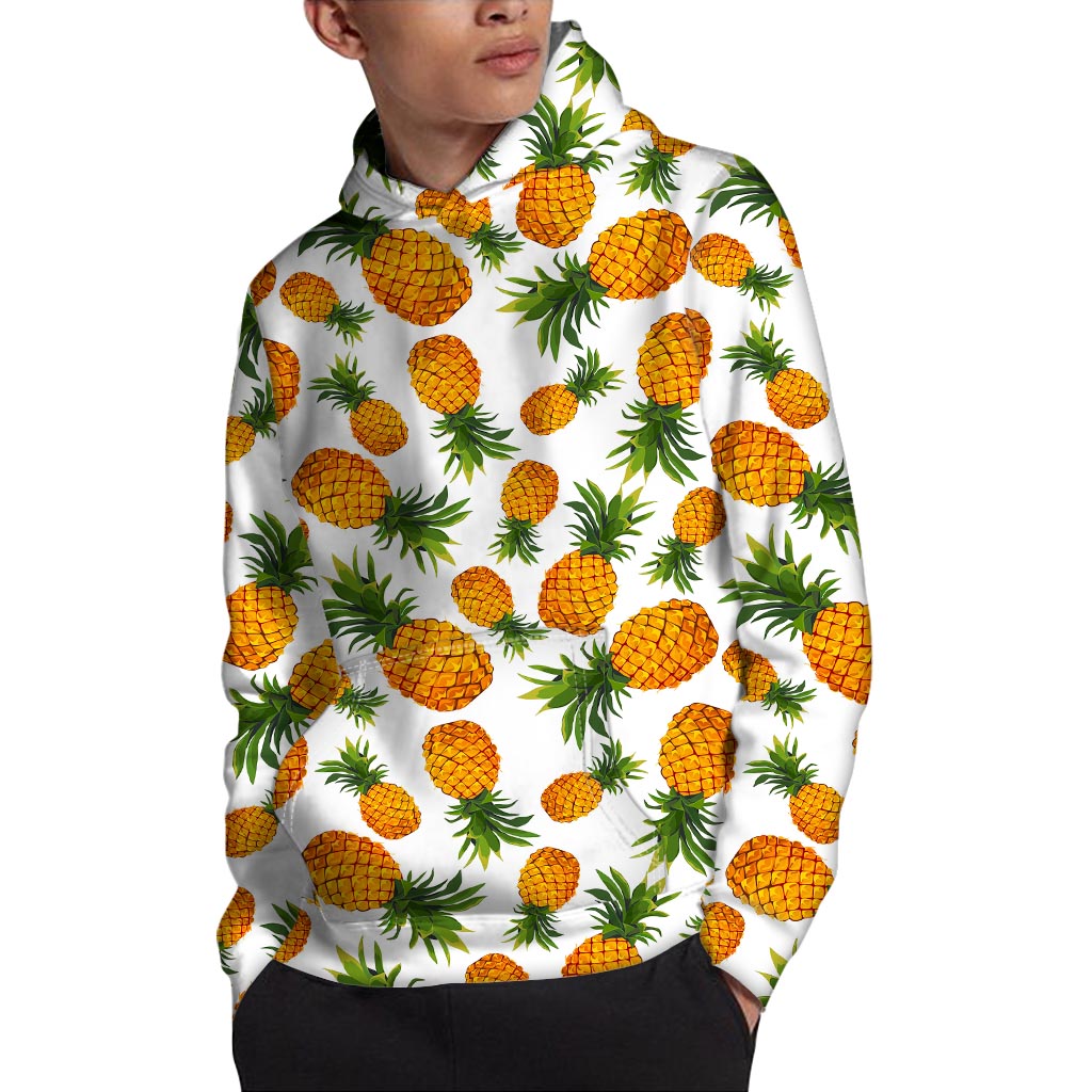 Summer Pineapple Pattern Print Pullover Hoodie